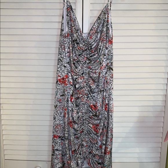 Guess nwot satiny runched dress size large NWOT - Picture 1 of 9